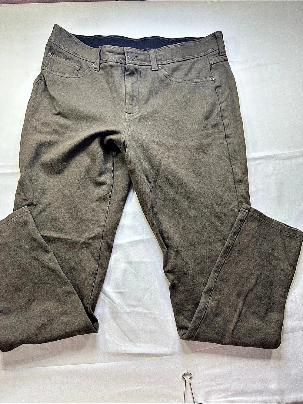 Chico's So Slimming Pull-On Pants Straight Leg Brown Size 2